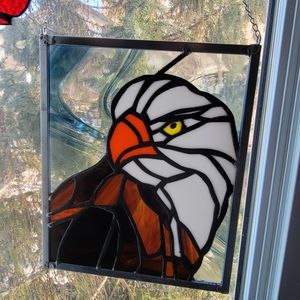 Stained Glass Eagle Panel